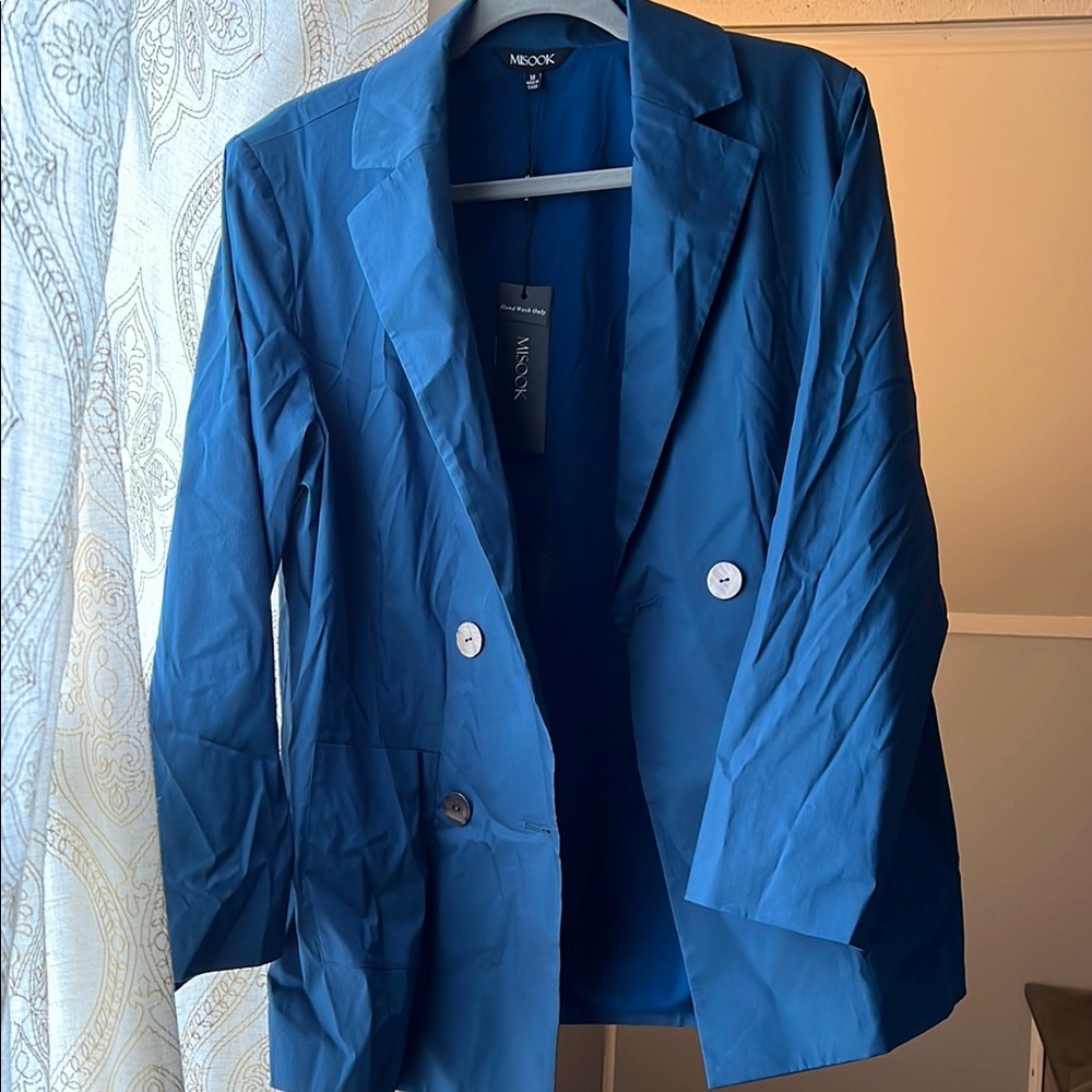 Misook Blue Blazer Classic Suit Jacket